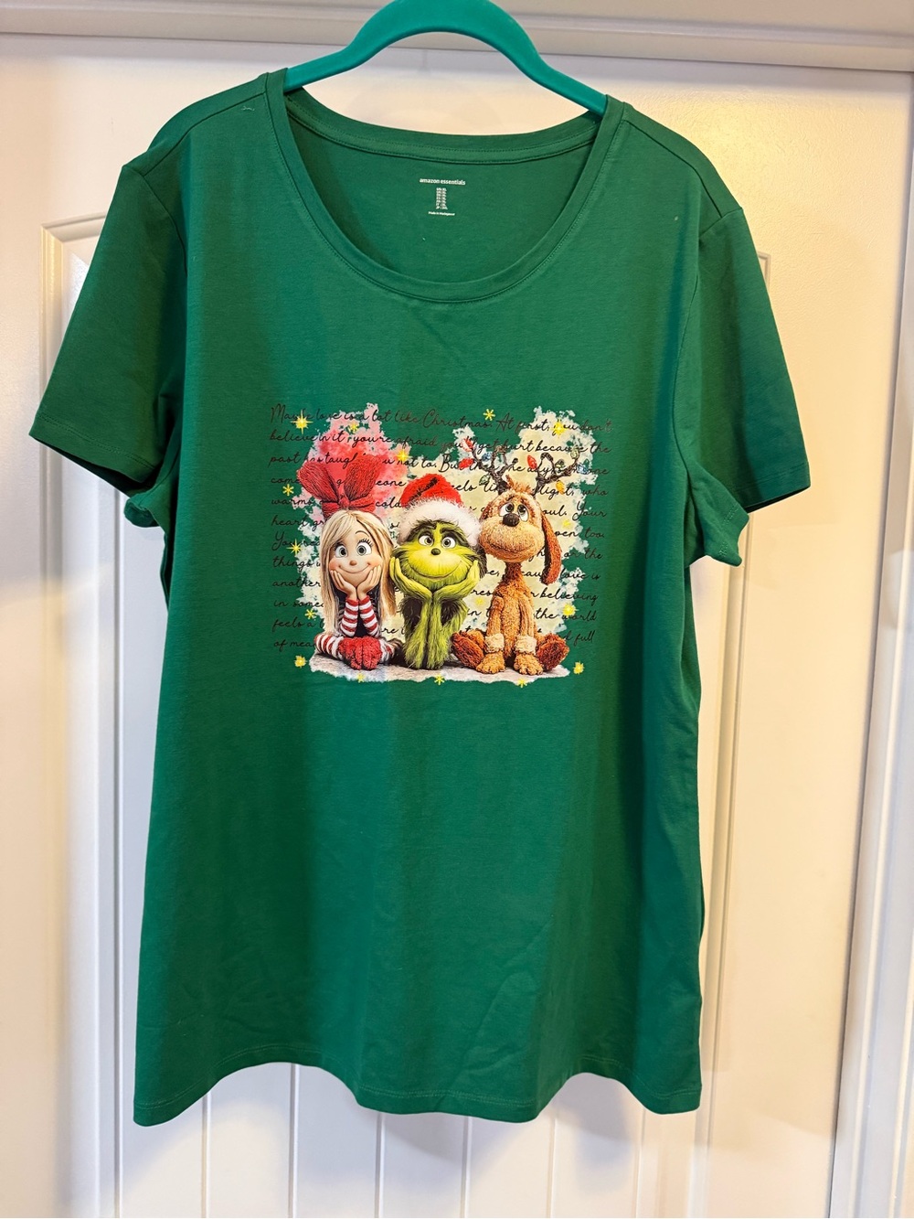 Amazon Essentials Green Short-Sleeve Grinch Graphic Tee